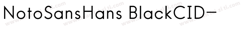 NotoSansHans BlackCID字体转换